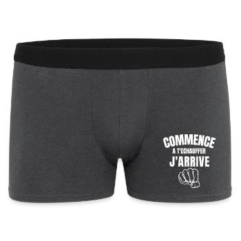 bagarre, bagarreur, coup de poing - Boxer Homme - charbon - Devant