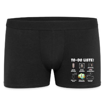 To-Do Liste Otter - Funny Shirts - Lustiger Spruch - Männer Boxer Shorts - Schwarz - Vorne