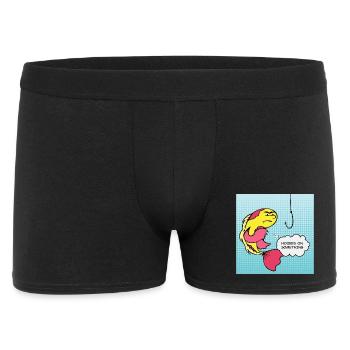 Pop Art : Poissons Accrocs Humour - Boxer Homme - noir - Devant