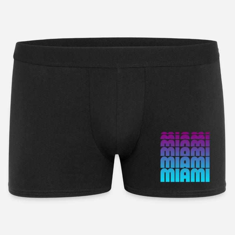 Miami Gradient Grid - Männer Boxer Shorts - Schwarz