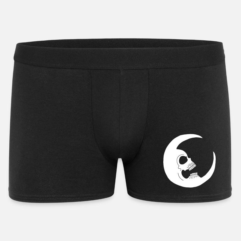 Mondschädel - Männer Boxer Shorts - Schwarz