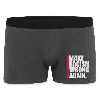 Rendre le racisme répréhensible - Boxer Homme - charbon - Devant