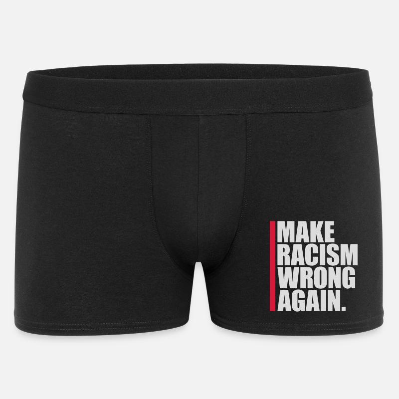 make racism wrong again - Men's Boxer Shorts - black