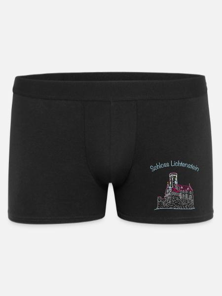 Schloss Lichtenstein, Märchenschloss, Deutschland - Männer Boxer Shorts - Schwarz
