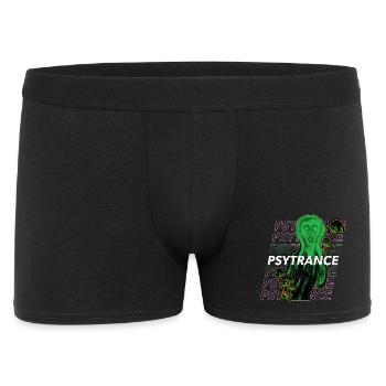 Le Cri - Psytrance Trance trippy Rave Festival Kunst - Männer Boxer Shorts - Schwarz - Vorne