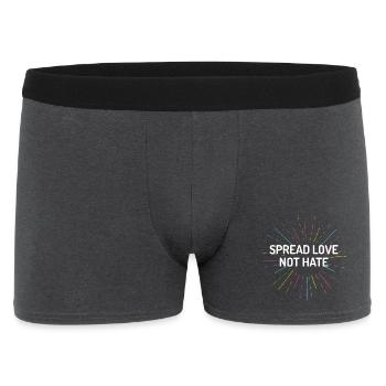 Pride Month - Spread Love Not Hate - Men's Boxer Shorts - charcoal grey - Front