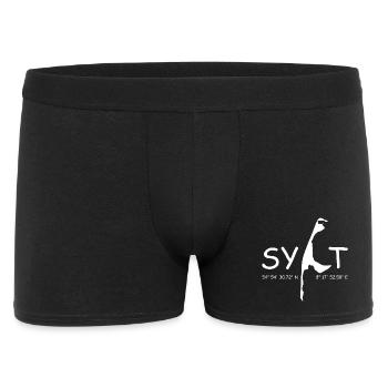 Sylt Koordinaten - Männer Boxer Shorts - Schwarz - Vorne