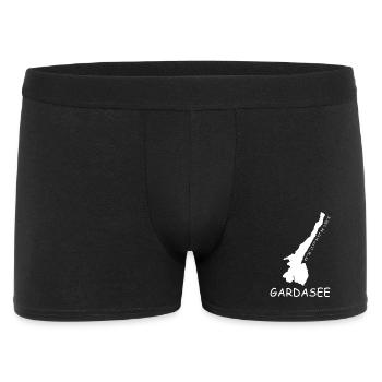 Gardasee Koordinaten - Männer Boxer Shorts - Schwarz - Vorne