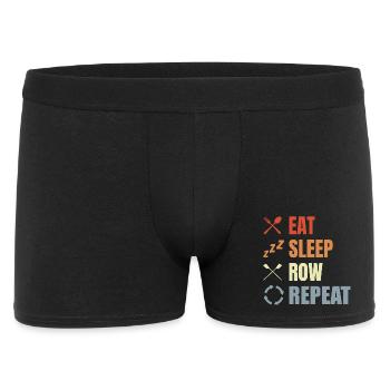 Manger, dormir, ramer, répéter - Boxer Homme - noir - Devant