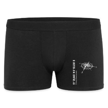 Koordinaten Oberhausen - Männer Boxer Shorts - Schwarz - Vorne