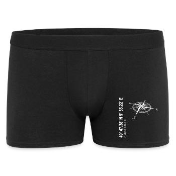 Koordinaten Würzburg - Männer Boxer Shorts - Schwarz - Vorne