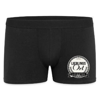 Lieblingsort Lenggries - Männer Boxer Shorts - Schwarz - Vorne