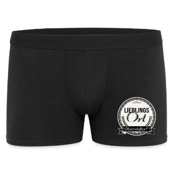 Lieblingsort Oberstdorf - Männer Boxer Shorts - Schwarz - Vorne