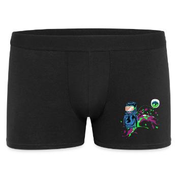 Neon Astronaut Party Design Spraykunst Blickfänger - Männer Boxer Shorts - Schwarz - Vorne
