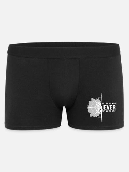 Koordinaten Jever - Männer Boxer Shorts - Schwarz