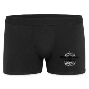 Koordinaten Skyline Heidelberg - Männer Boxer Shorts - Schwarz - Vorne