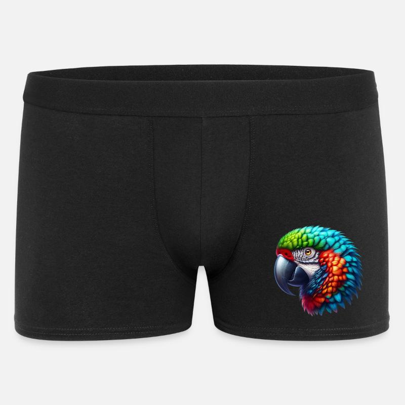 Papagei - Männer Boxer Shorts - Schwarz