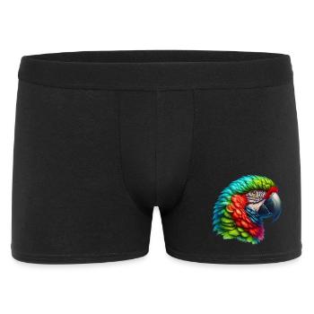 Papagei - Männer Boxer Shorts - Schwarz - Vorne