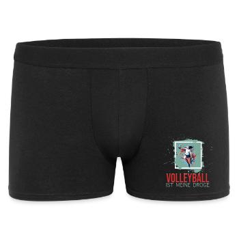 Volleyball ist meine Droge - Männer Boxer Shorts - Schwarz - Vorne