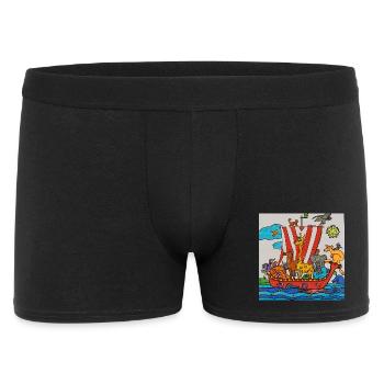 EG Arche Noah I Tiere I Natur - Männer Boxer Shorts - Schwarz - Vorne