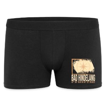 Bad Hindelang Koordinaten - Männer Boxer Shorts - Schwarz - Vorne