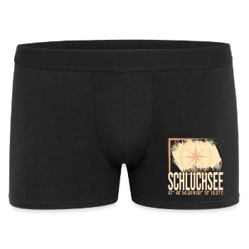 Schluchsee Koordinaten - Männer Boxer Shorts - Schwarz - Vorne