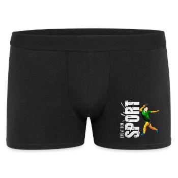 Eins mit dem Sport - Tischtennis - Männer Boxer Shorts - Schwarz - Vorne