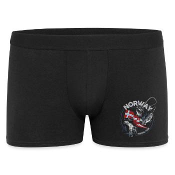 NORWAY FISHING TOUR - Moose Edition - Männer Boxer Shorts - Schwarz - Vorne