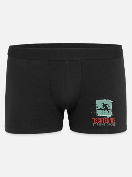 Tischtennis ist meine Droge - Männer Boxer Shorts - Schwarz