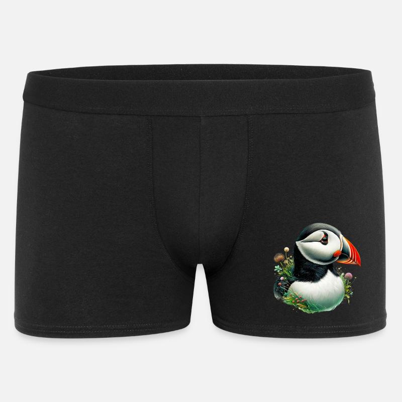 Papageitaucher - Männer Boxer Shorts - Schwarz