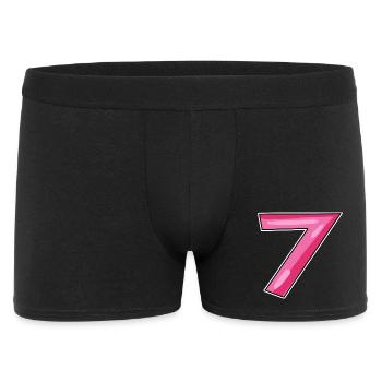 7 - Männer Boxer Shorts - Schwarz - Vorne