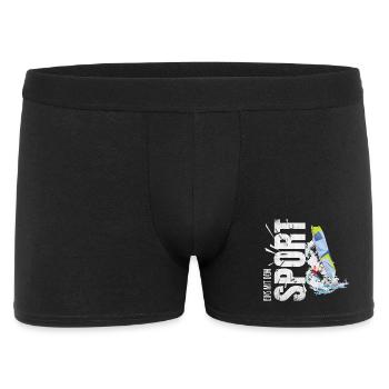 Eins mit dem Sport - Windsurfen - Männer Boxer Shorts - Schwarz - Vorne