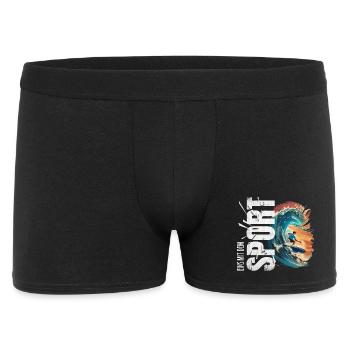 Eins mit dem Sport - Surfen - Männer Boxer Shorts - Schwarz - Vorne