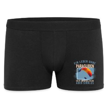 Ein Leben ohne Paragliden ist möglich aber Sinnlos - Männer Boxer Shorts - Schwarz - Vorne