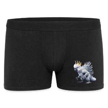 Kakaduzilla (01) - Männer Boxer Shorts - Schwarz - Vorne