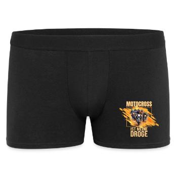 Motocross ist meine Droge - Männer Boxer Shorts - Schwarz - Vorne