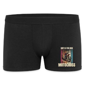 Dirt is for Ride - Motocross - Männer Boxer Shorts - Schwarz - Vorne