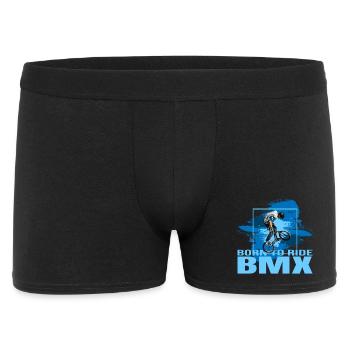 Born to Ride BMX - Männer Boxer Shorts - Schwarz - Vorne