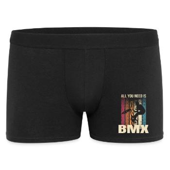 All you Need is BMX - Männer Boxer Shorts - Schwarz - Vorne