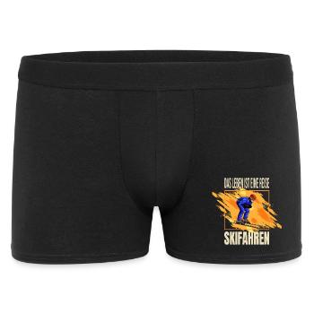 Life is a journey - Skifahren - Männer Boxer Shorts - Schwarz - Vorne