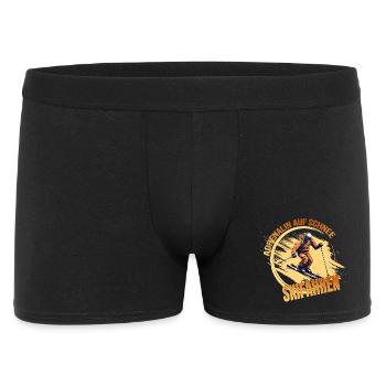 Adrenalin auf Schnee - Skifahren - Männer Boxer Shorts - Schwarz - Vorne
