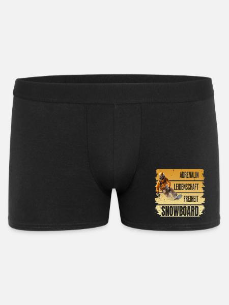 Adrenalin - Leidenschaft - Freiheit - Snowboard - Männer Boxer Shorts - Schwarz