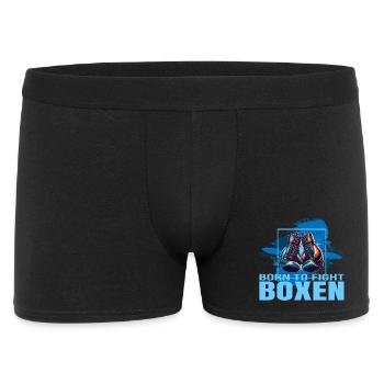 Born to fight Boxen - Männer Boxer Shorts - Schwarz - Vorne