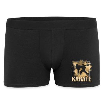 Karate - Männer Boxer Shorts - Schwarz - Vorne