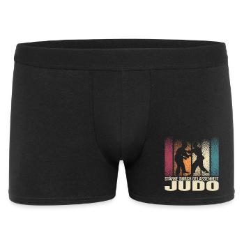 Stärke durch Gelassenheit - Judo - Männer Boxer Shorts - Schwarz - Vorne