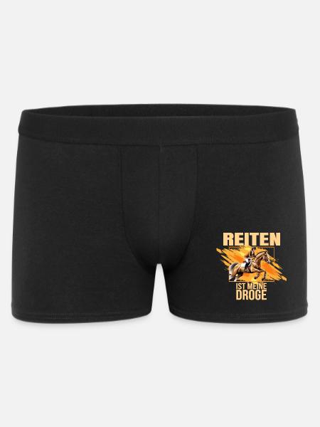 Reiten ist meine Droge - Männer Boxer Shorts - Schwarz