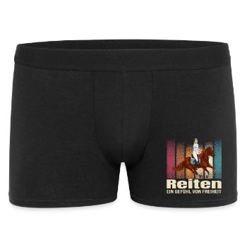 Reiten ein Gefühl von Freiheit - Reiten - Männer Boxer Shorts - Schwarz - Vorne