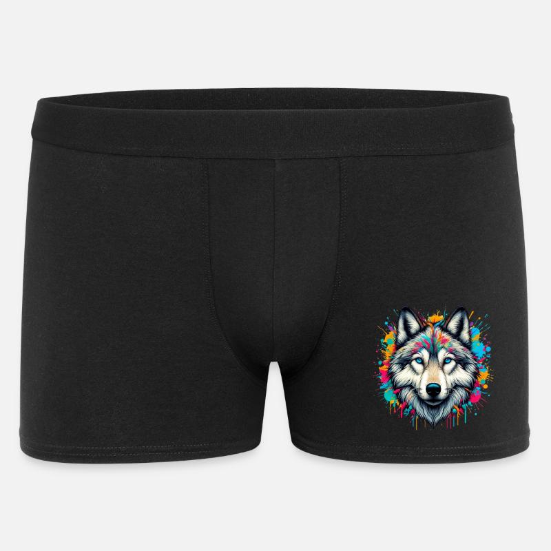 Wolf - Men's Boxer Shorts - black