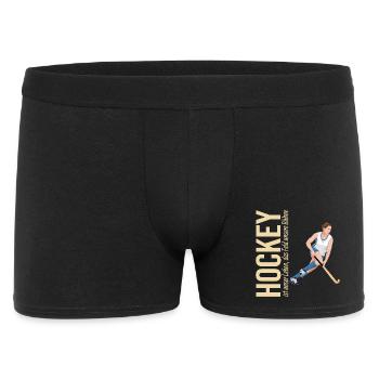 Hockey ist unser Leben,das Feld unsere Bühne - Männer Boxer Shorts - Schwarz - Vorne