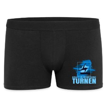 Kraft in Bewegung - Turnen - Männer Boxer Shorts - Schwarz - Vorne